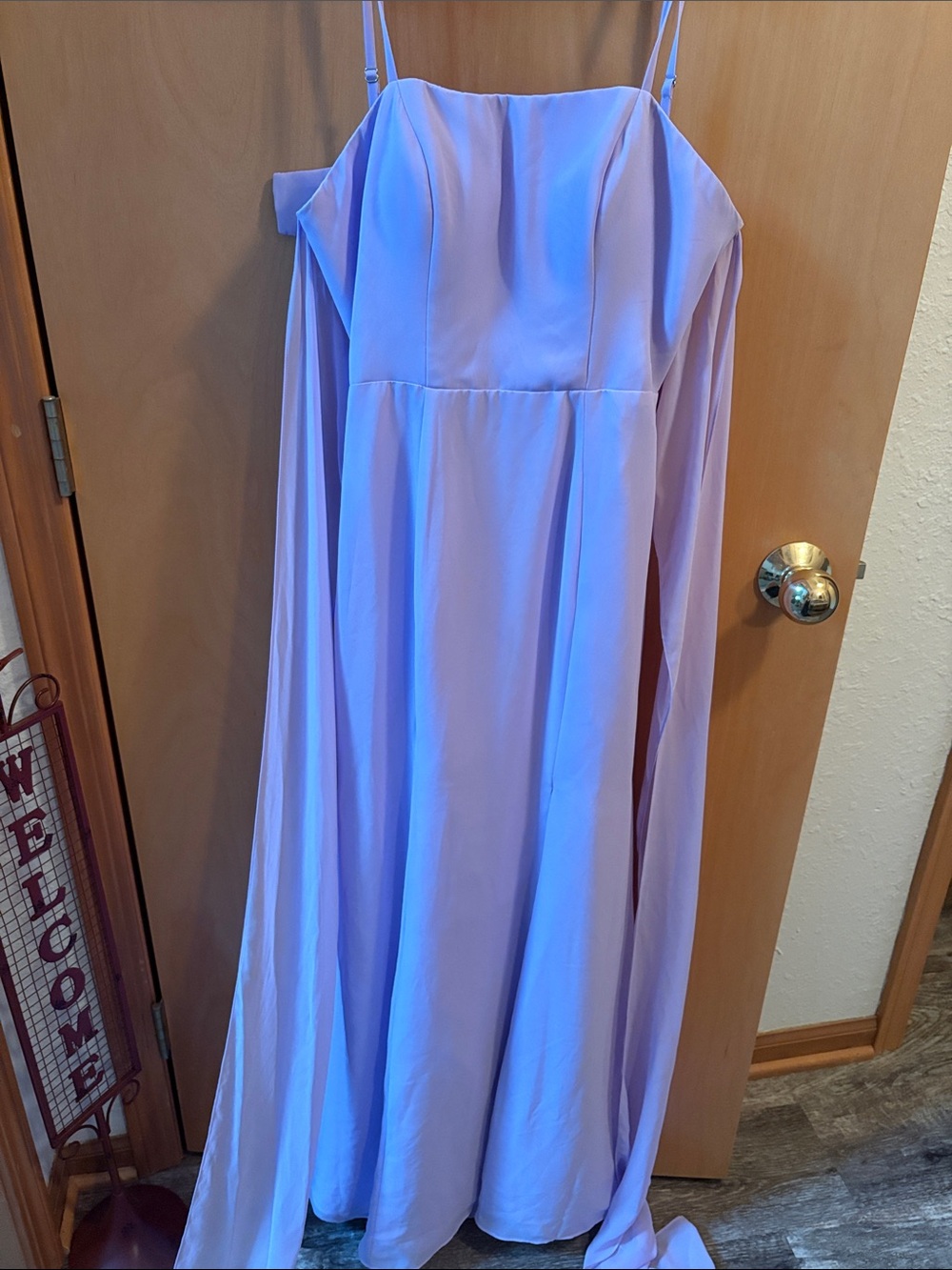 Azazie Lilac Spaghetti Strap Wedding Dress (Cosette)